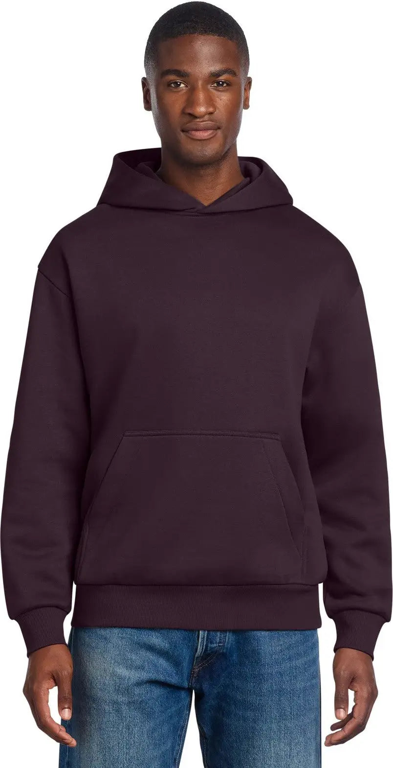 District Dt6150 V.i.t. Heavyweight Fleece Hoodie - Bordeaux - Adult Xs