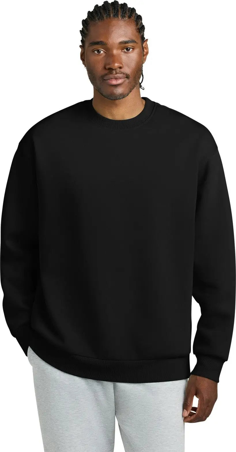District Dt6154 V.i.t. Heavyweight Fleece Crew - Black - Adult Xs
