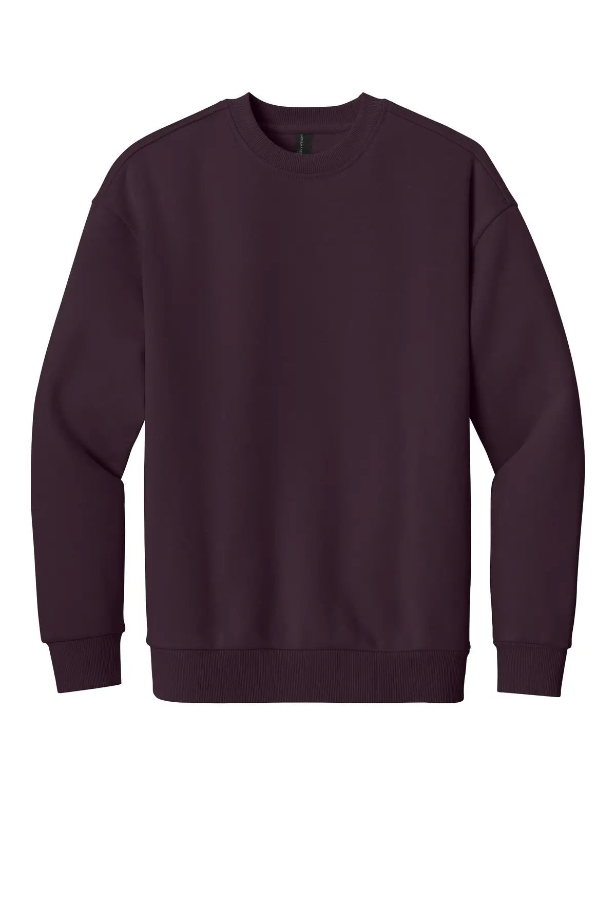 District Dt6154 V.i.t. Heavyweight Fleece Crew - Bordeaux