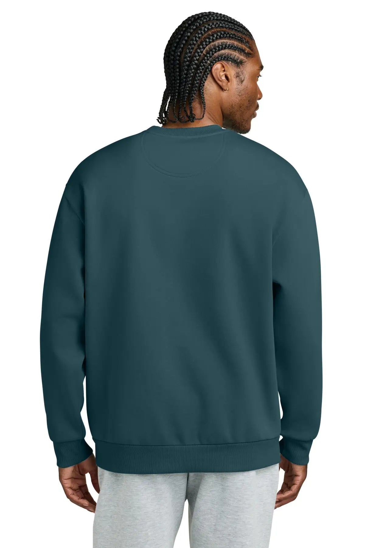 District Dt6154 V.i.t. Heavyweight Fleece Crew - Deep Cyan