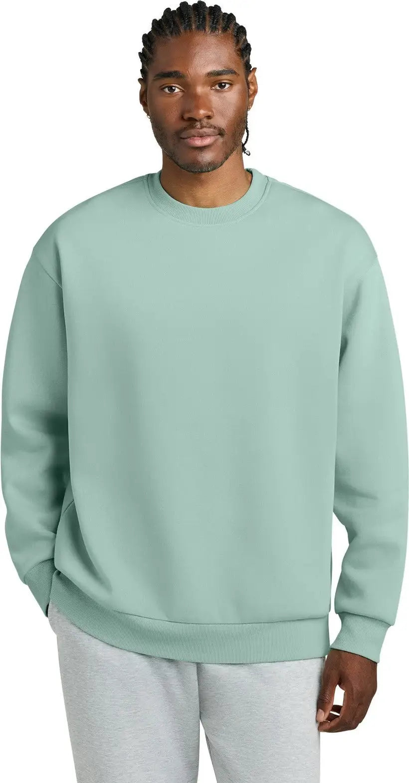 District Dt6154 V.i.t. Heavyweight Fleece Crew - Dusty Sage - Adult Xs