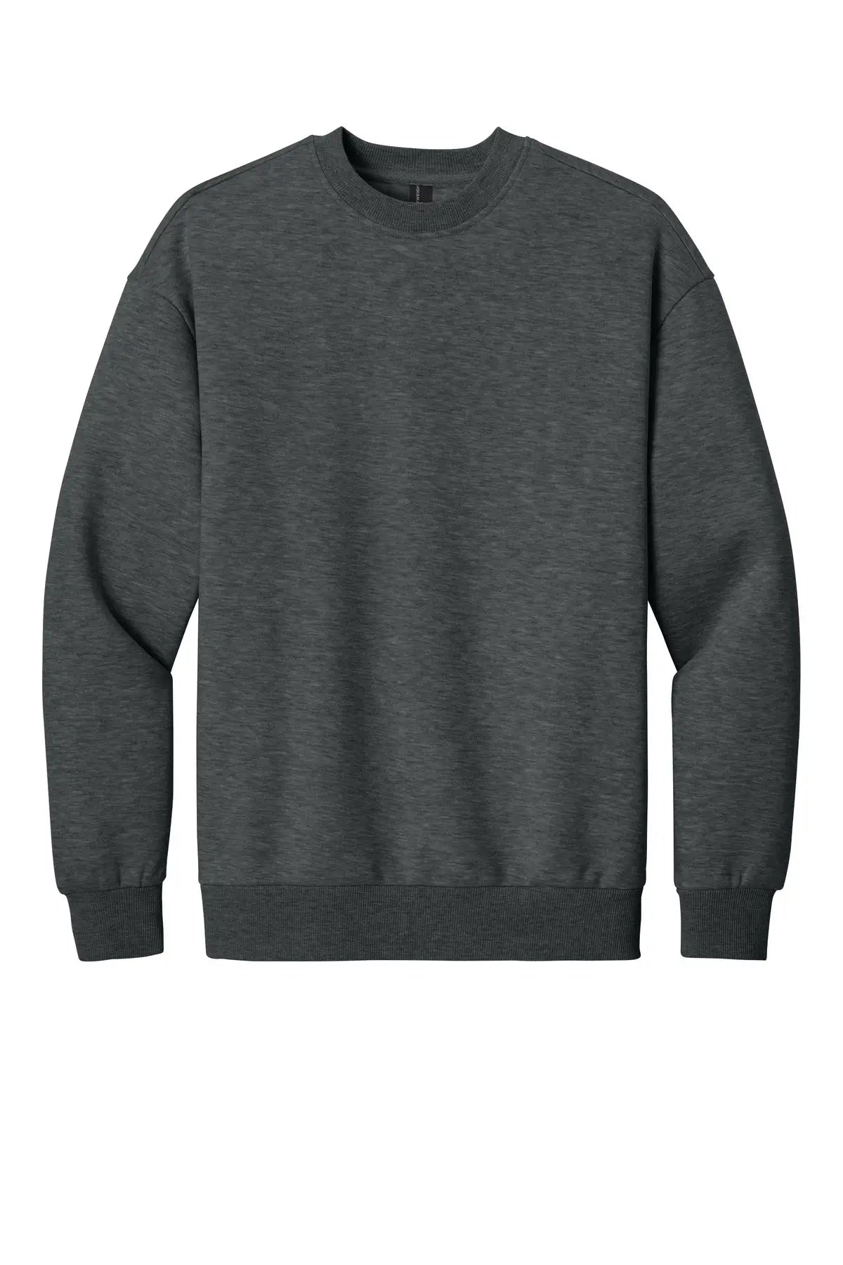 District Dt6154 V.i.t. Heavyweight Fleece Crew - Heathered Charcoal