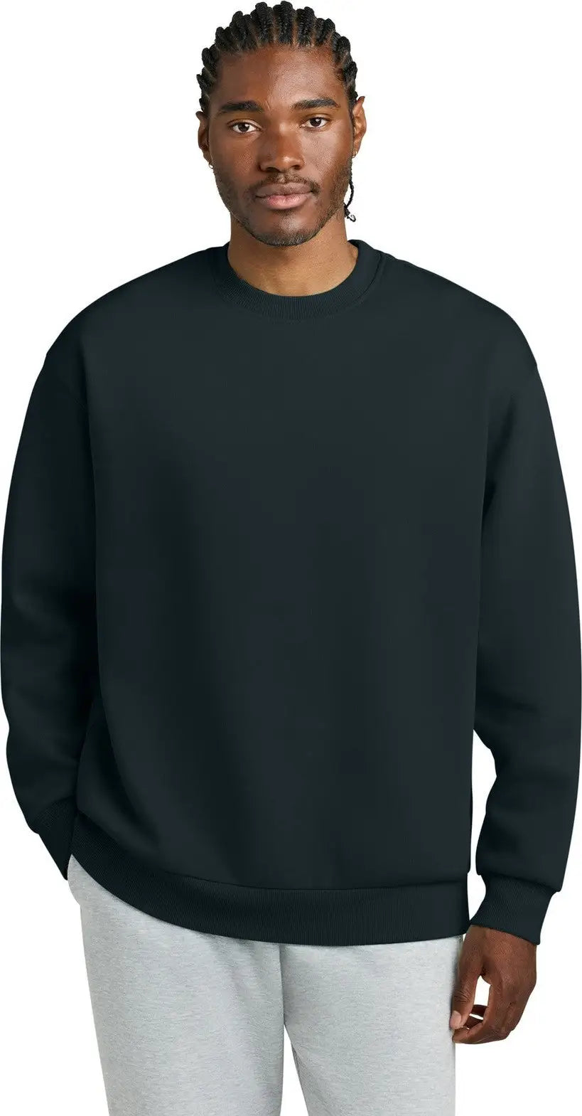 District Dt6154 V.i.t. Heavyweight Fleece Crew - Navy Blue - Adult Xs