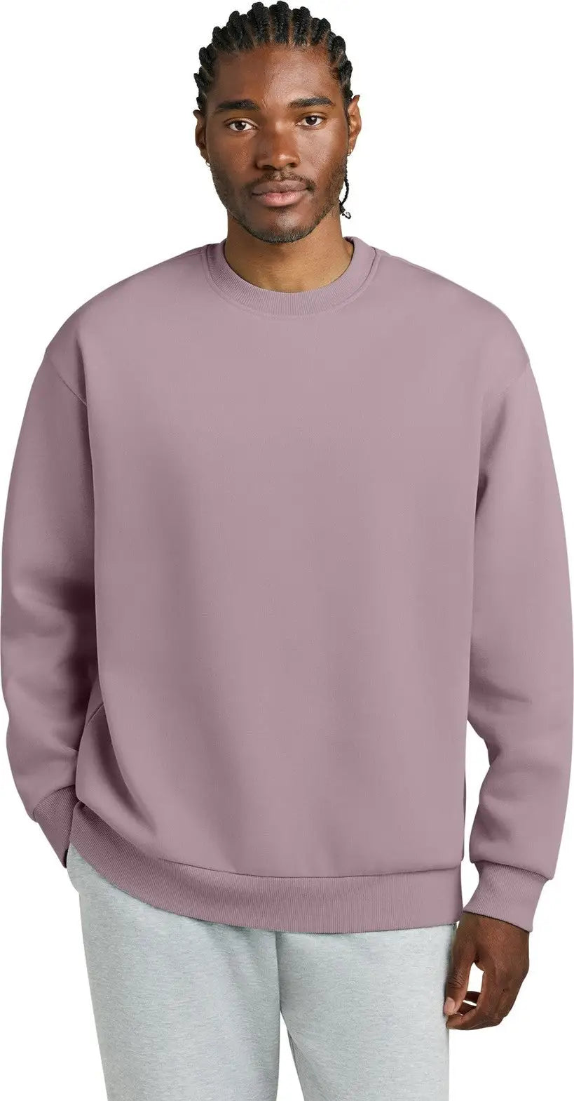 District Dt6154 V.i.t. Heavyweight Fleece Crew - Smoky Amethyst
