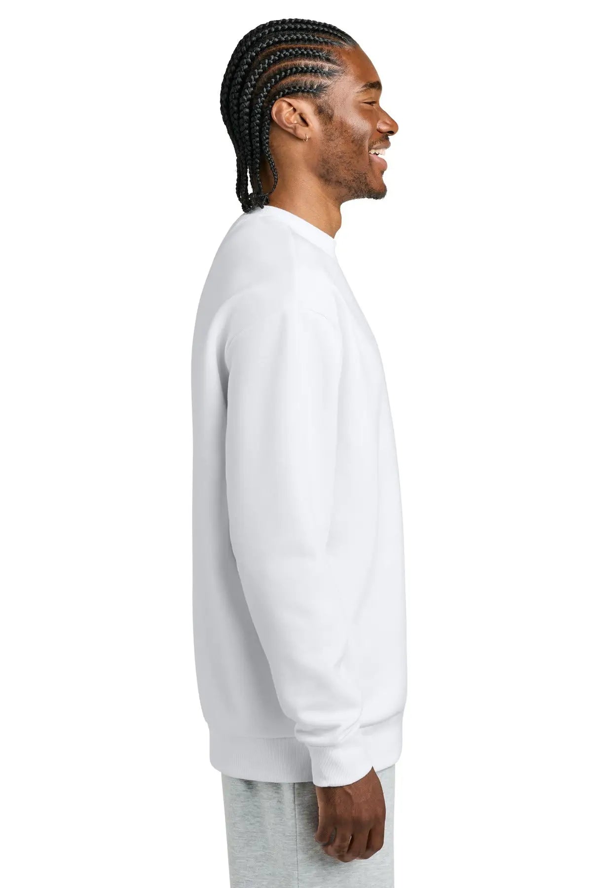 District Dt6154 V.i.t. Heavyweight Fleece Crew - White