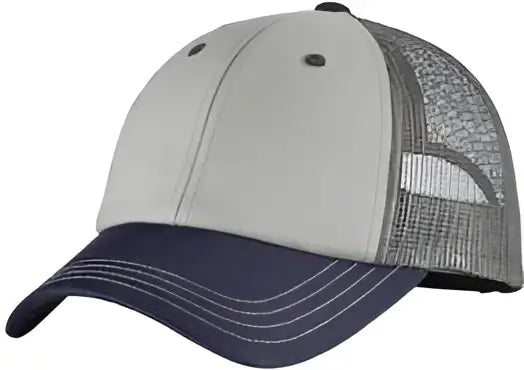 District Dt616 Tri-tone Mesh Back Cap - Chrome New Navy Charcoal - Chrome/ Navy/ / one Size Fits Most