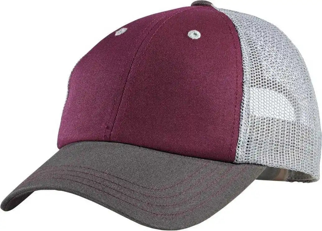 District Dt616 Tri Tone Mesh Back Cap Dt616maroon Charcoal Gray Maroon Dark / one Size Fits Most