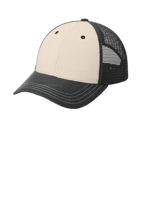 District Dt616 Tri-tone Mesh Back Cap - Sandstone Charcoal Black - Sandstone/ Charcoal/ / one Size Fits Most