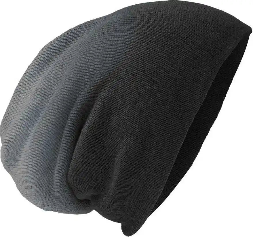 District Dt618 Slouch Beanie Black Dip Dye Dark Gray / one Size Fits Most