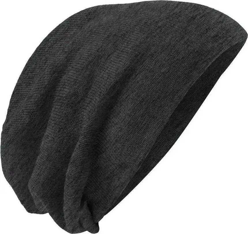 District Dt618 Slouch Beanie - Charcoal Heather - Dark Gray / one Size Fits Most