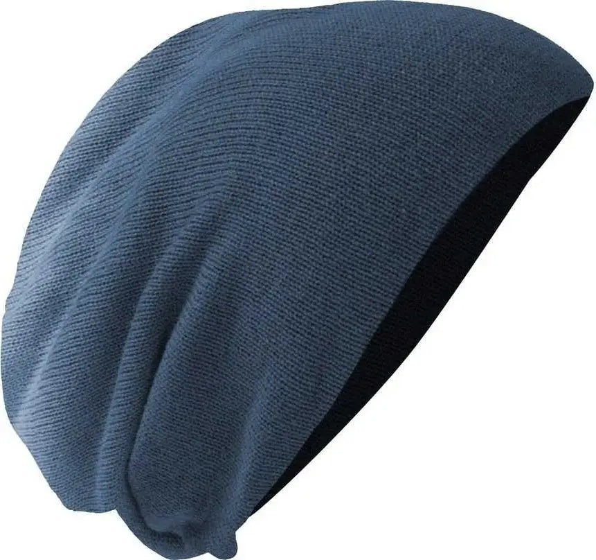 District Dt618 Slouch Beanie - Navy Dip Dye
