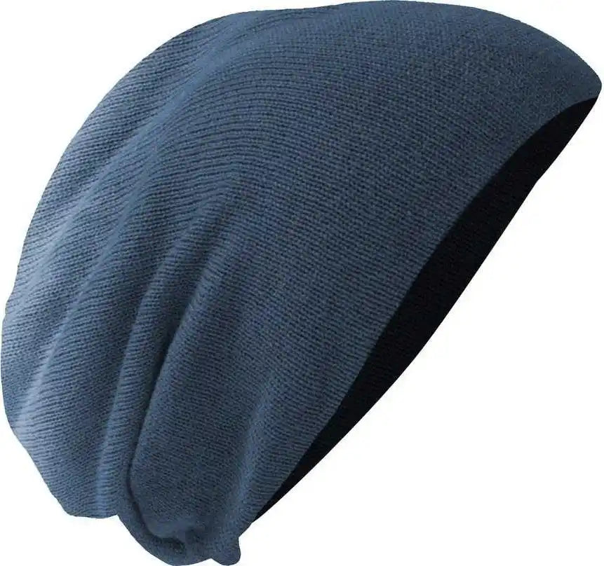 District Dt618 Slouch Beanie - Navy Dip Dye - one Size Fits Most