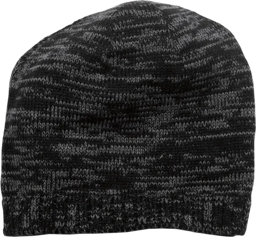 District Dt620 Spaced-dyed Beanie - Black/ Charcoal / one Size Fits Most