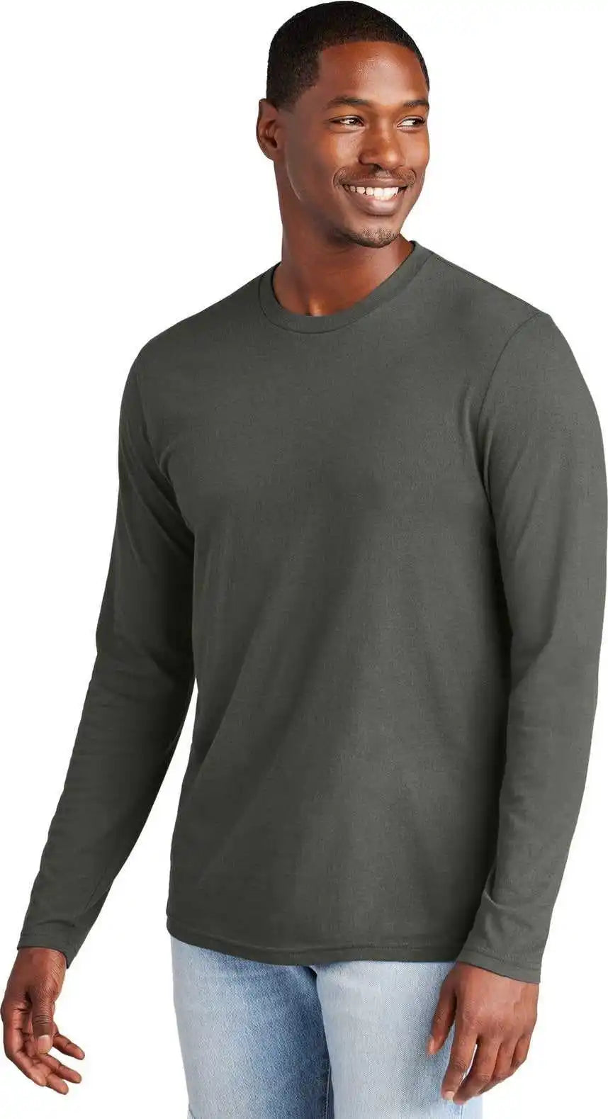 District Dt6200 Very Important Tee Long Sleeve Deepest Grey