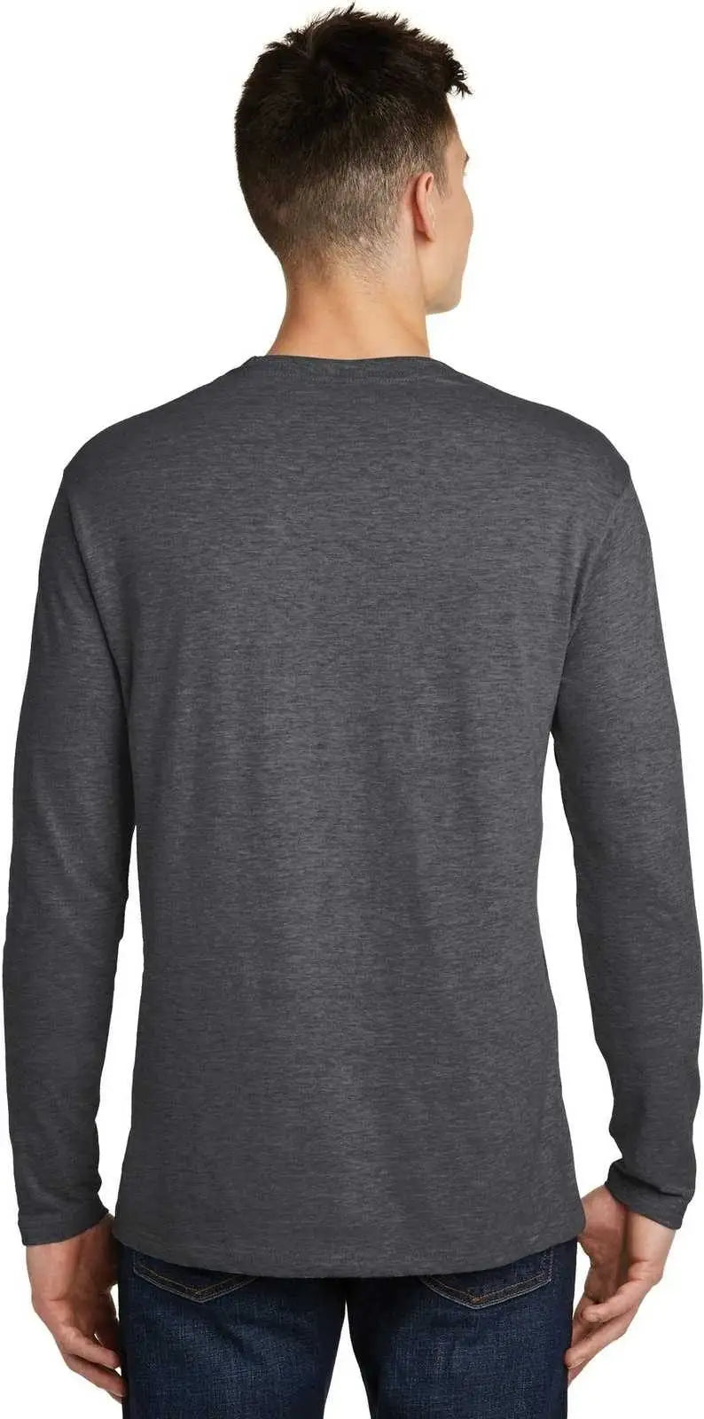 District Dt6200 Very Important Tee Long Sleeve - Heathered Charcoal
