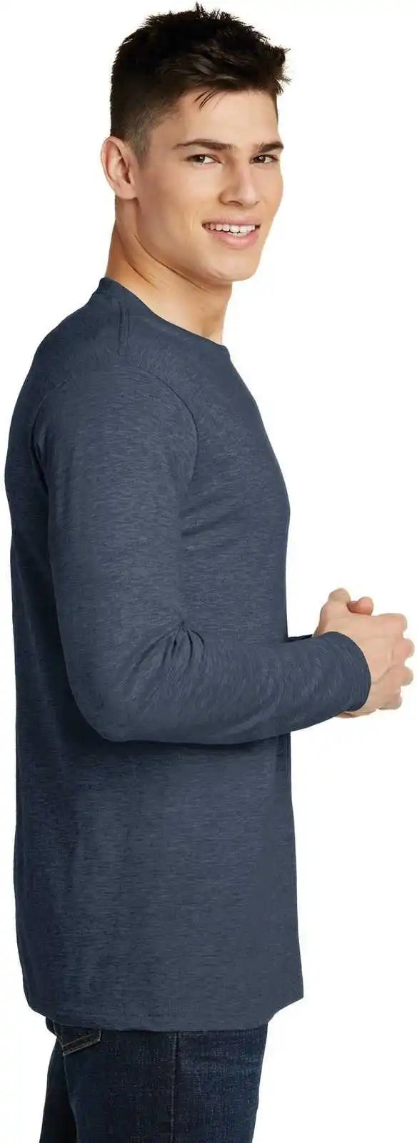 District Dt6200 Very Important Tee Long Sleeve - Heathered Navy