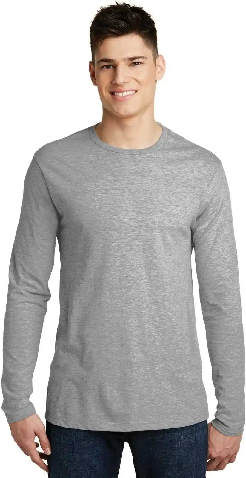 District Dt6200 Very Important Tee Long Sleeve Light Heather Gray