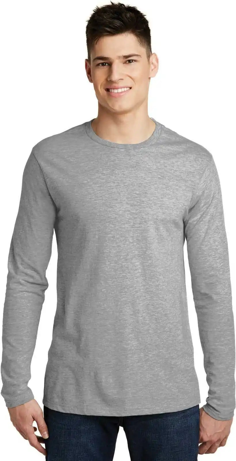 District Dt6200 Very Important Tee Long Sleeve - Light Heather Grey