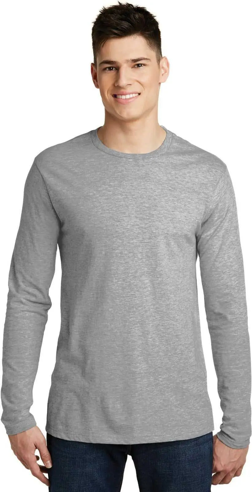 District Dt6200 Very Important Tee Long Sleeve - Light Heather Grey