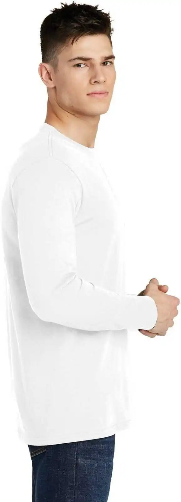 District Dt6200 Very Important Tee Long Sleeve White