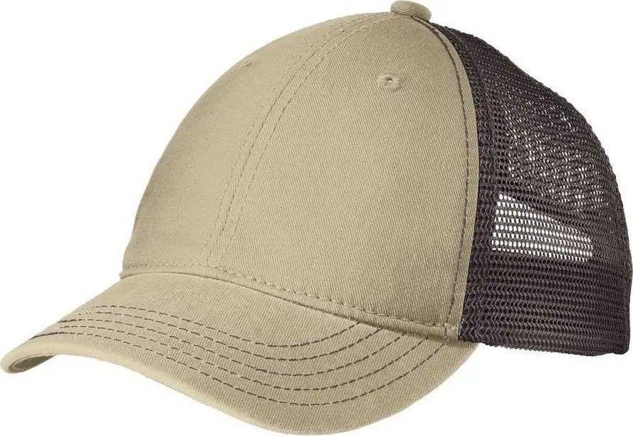 District Dt630 Super Soft Mesh Back Cap - Khaki Chocolate Brown
