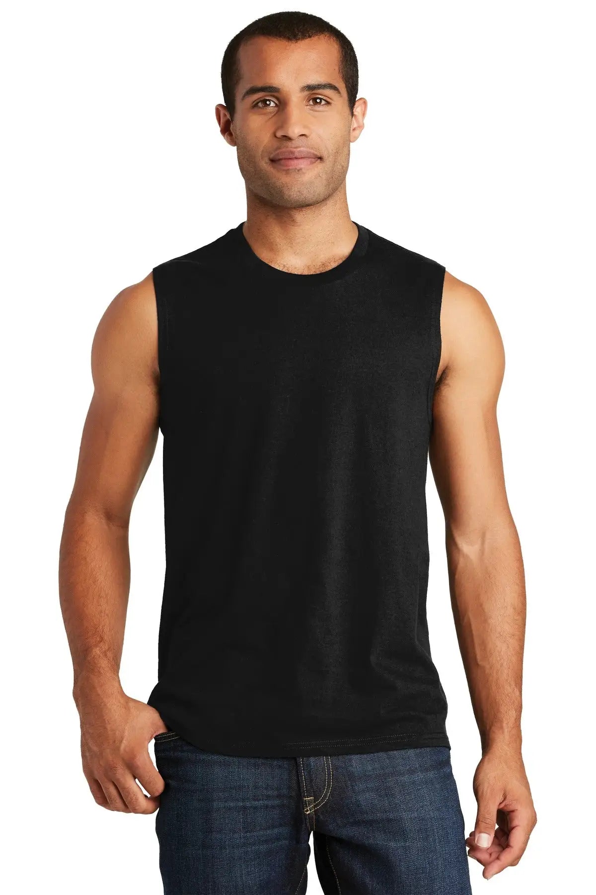 District Dt6300 V.i.t Muscle Tank - Black - Adult Xs