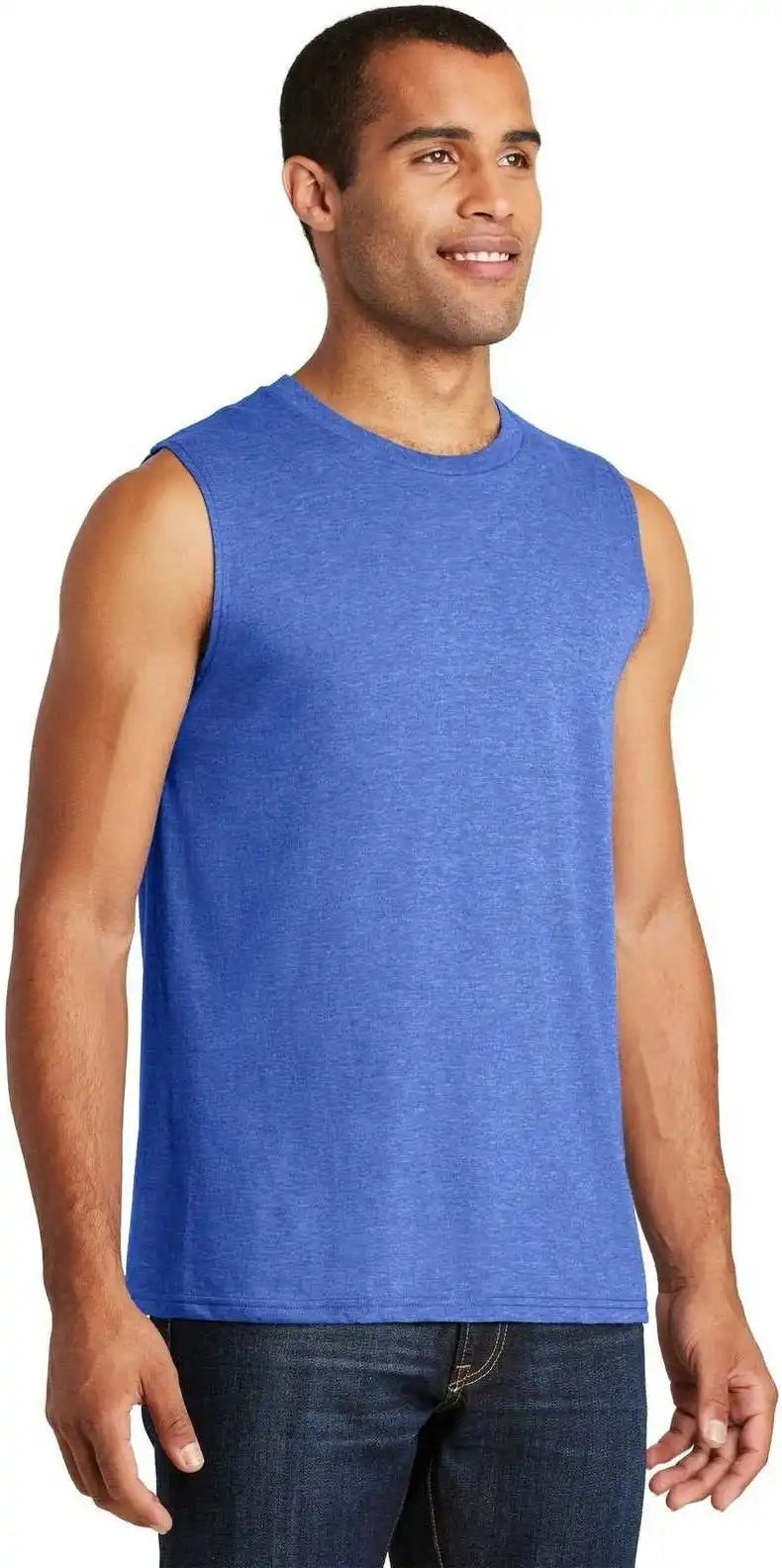 District Dt6300 V.i.t. Muscle Tank Royal Frost
