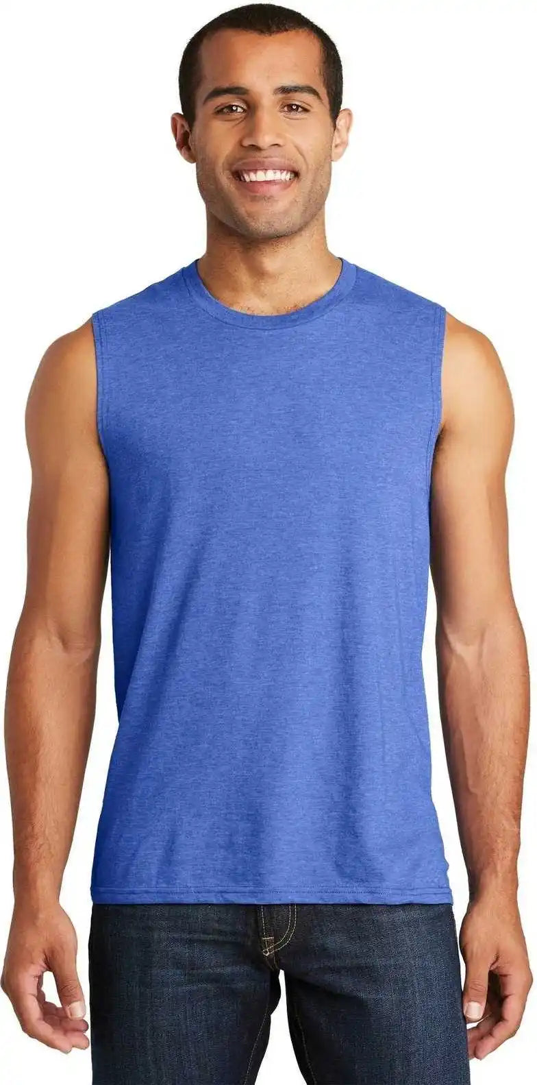 District Dt6300 V.i.t. Muscle Tank Royal Frost
