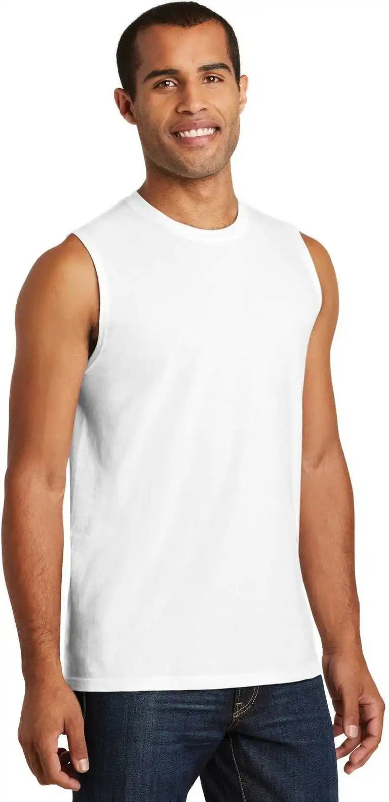 District Dt6300 V.i.t. Muscle Tank - White