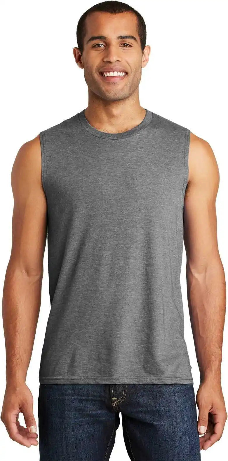 District Dt6300 Vit Muscle Tank - Grey Frost