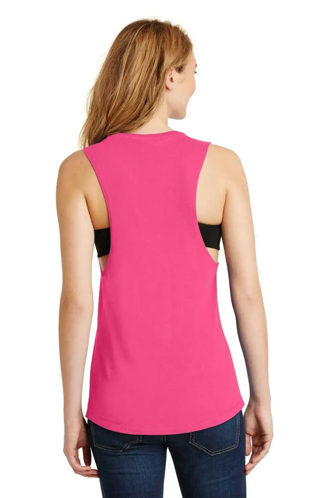 District Dt6301 Women’s Fitted V.i.t. Festival Tank - Dark Fuchsia
