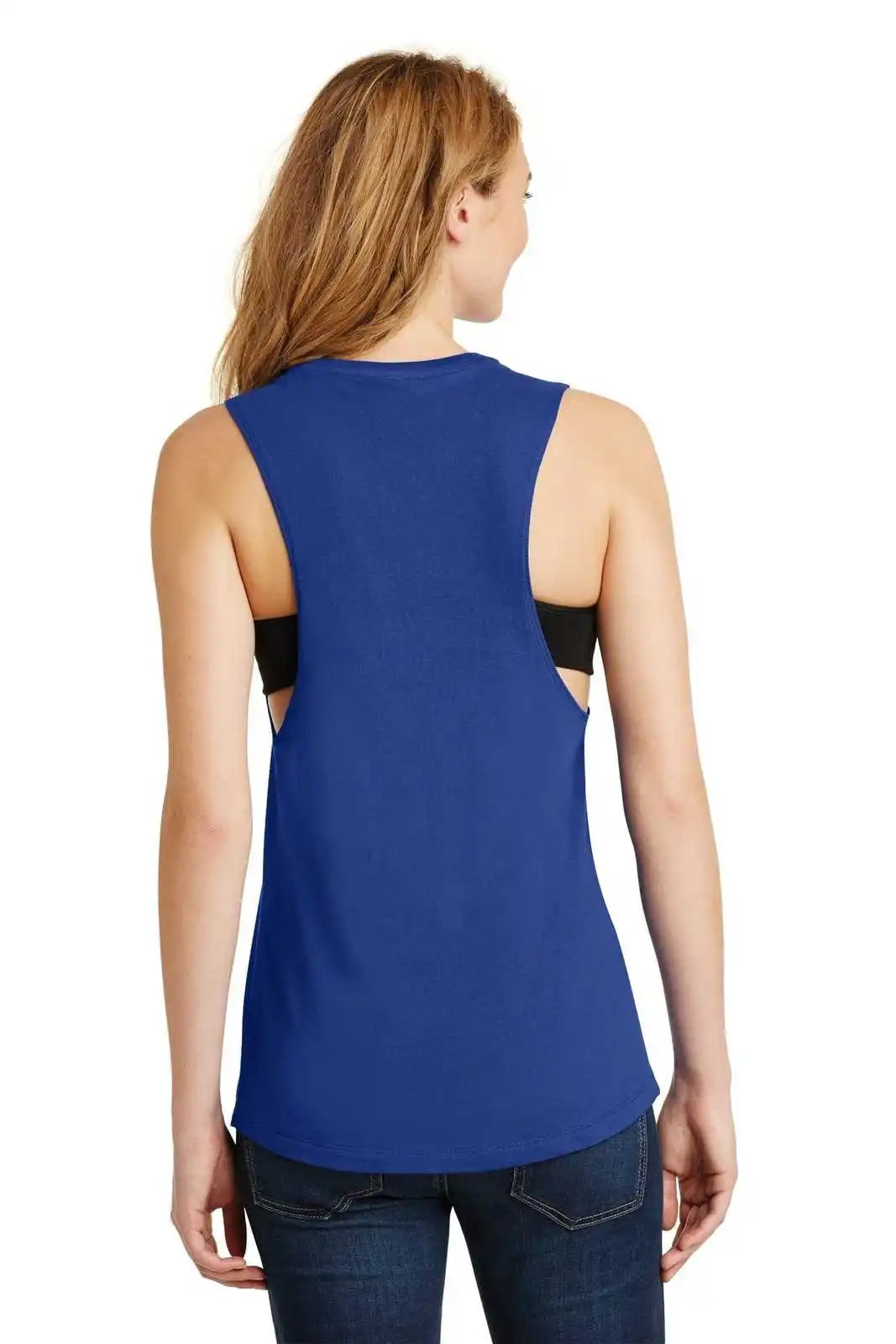 District Dt6301 Women’s Fitted V.i.t. Festival Tank - Deep Royal