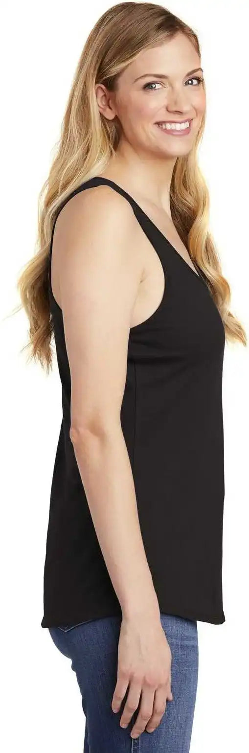 District Dt6302 Women’s V.i.t. Gathered Back Tank Black