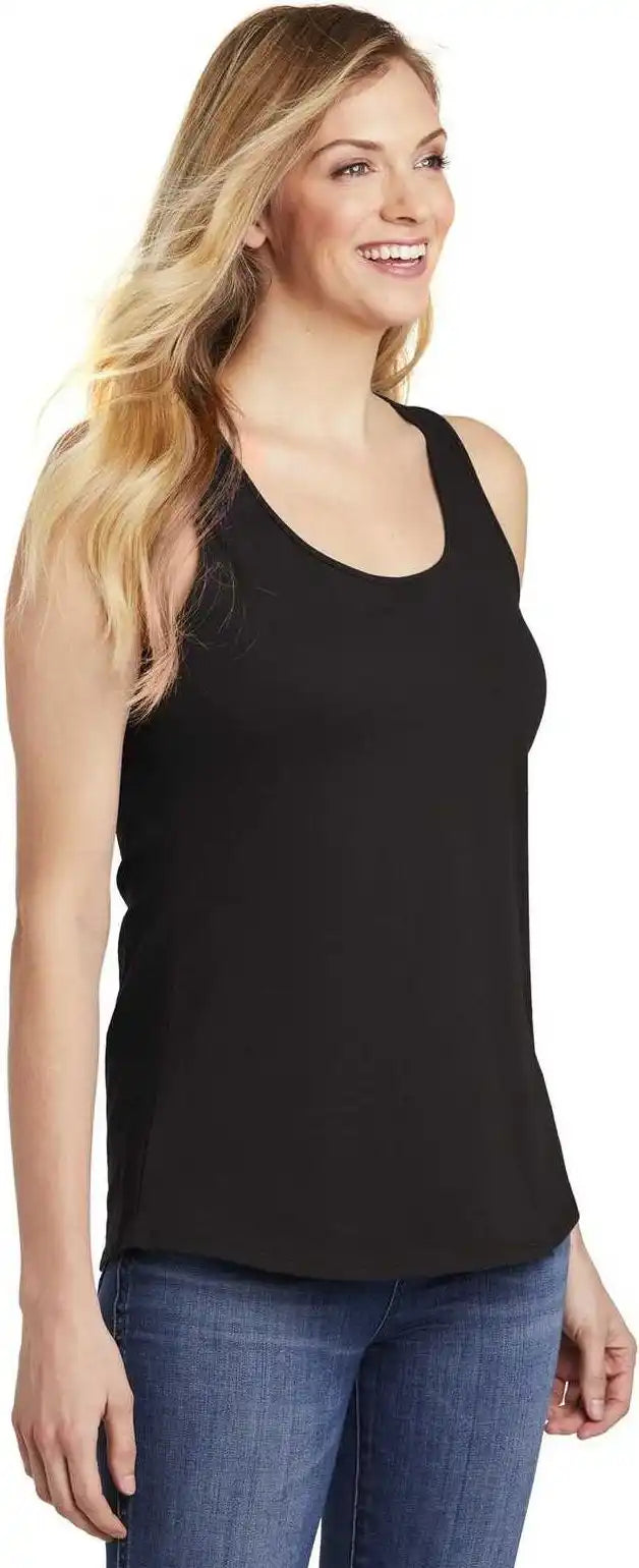 District Dt6302 Women’s V.i.t. Gathered Back Tank Black