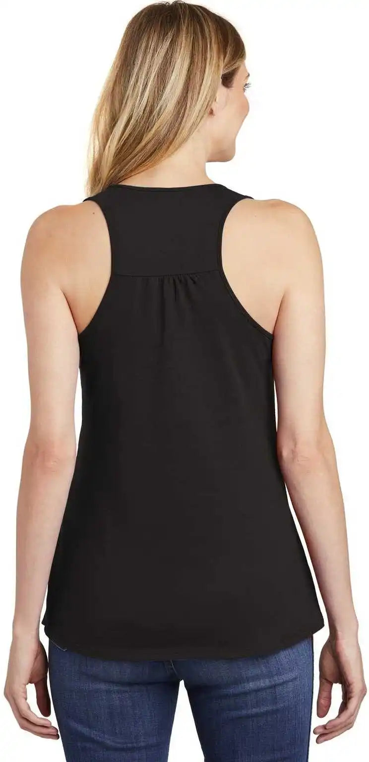 District Dt6302 Women’s V.i.t. Gathered Back Tank Black