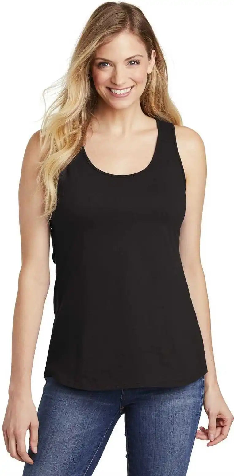 District Dt6302 Women’s V.i.t. Gathered Back Tank - Black