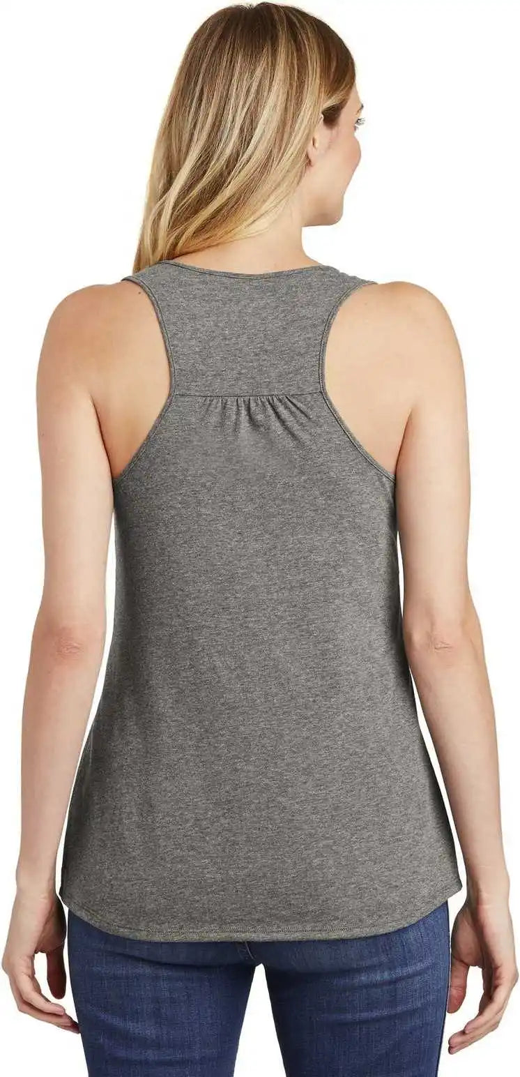 District Dt6302 Women’s V.i.t. Gathered Back Tank Gray Frost