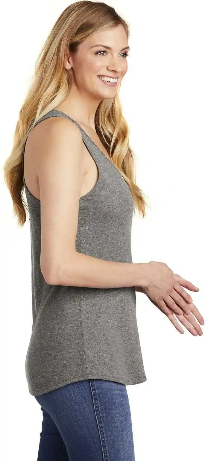 District Dt6302 Women’s V.i.t. Gathered Back Tank Gray Frost
