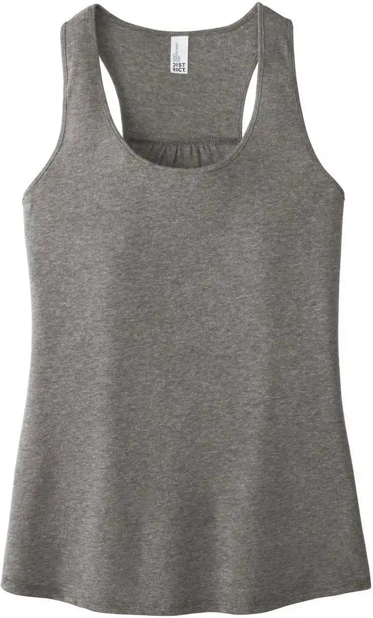 District Dt6302 Women’s V.i.t. Gathered Back Tank Gray Frost