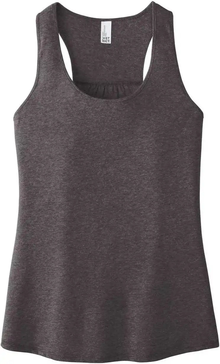 District Dt6302 Women’s V.i.t. Gathered Back Tank Heathered Charcoal