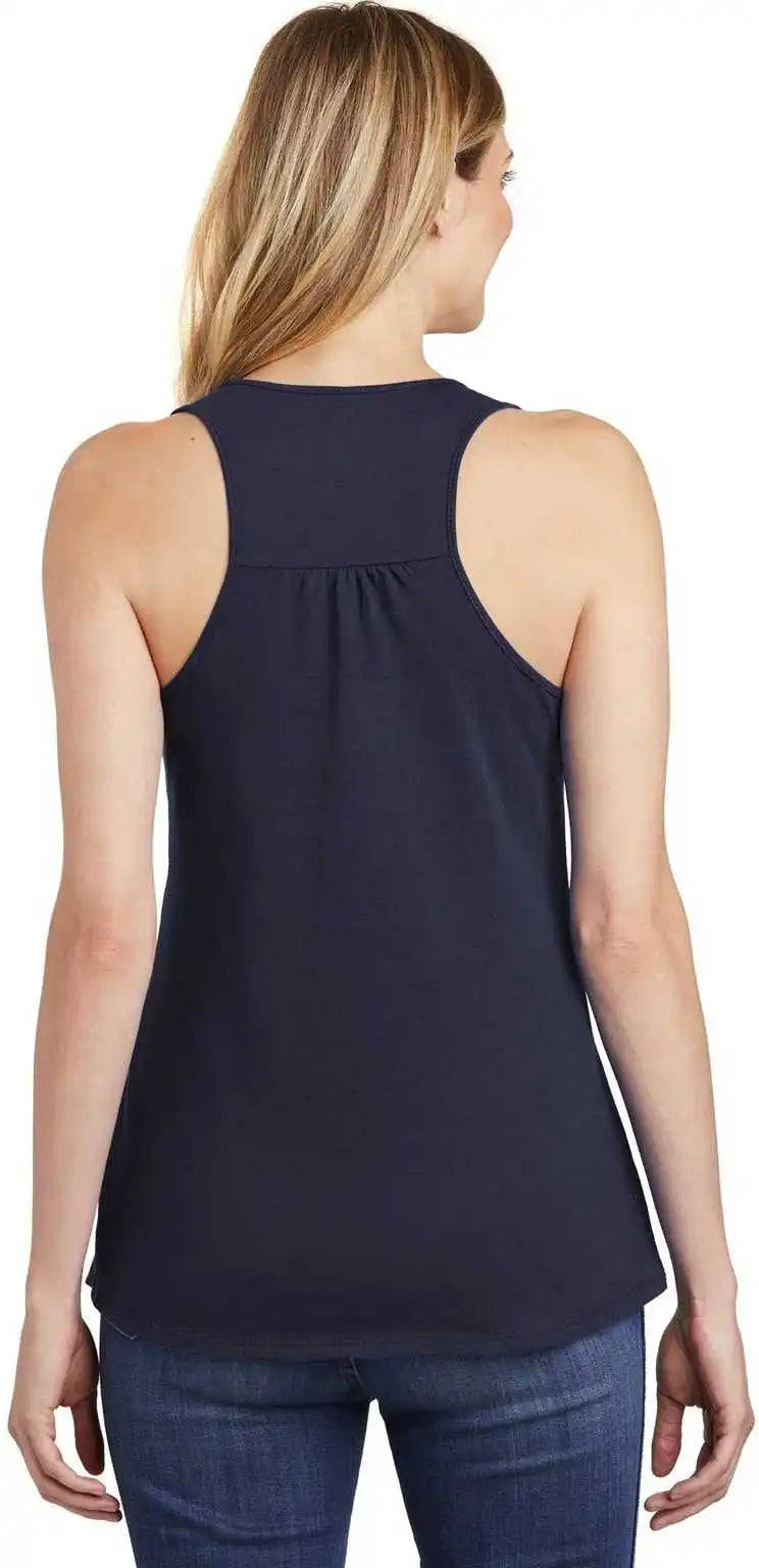 District Dt6302 Women’s V.i.t. Gathered Back Tank - New Navy