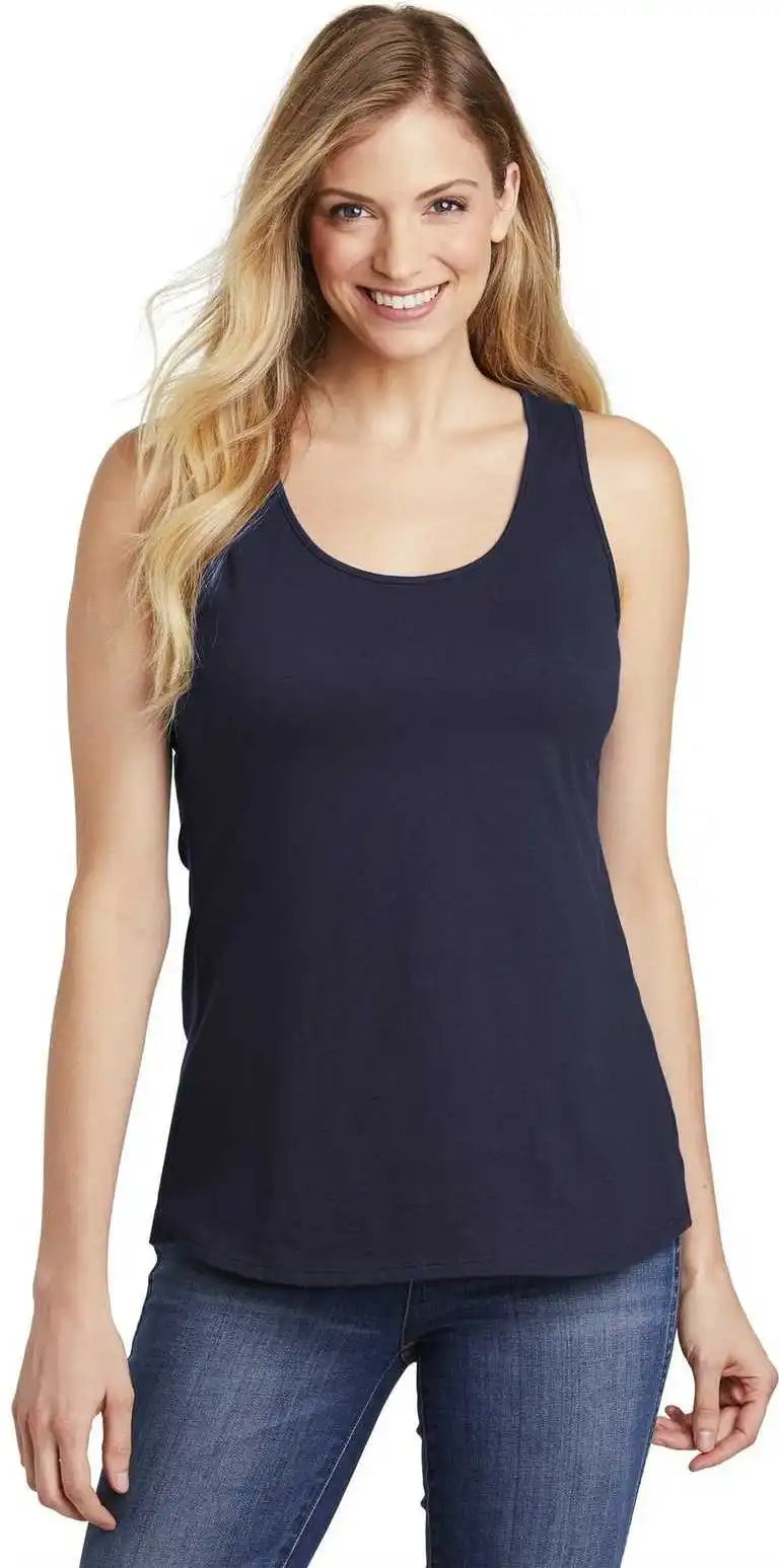 District Dt6302 Women’s V.i.t. Gathered Back Tank - New Navy