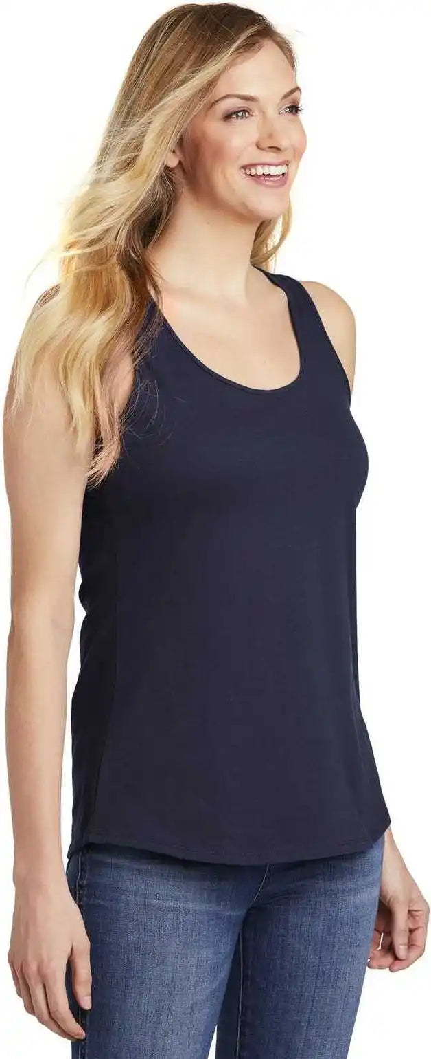 District Dt6302 Women’s V.i.t. Gathered Back Tank - New Navy