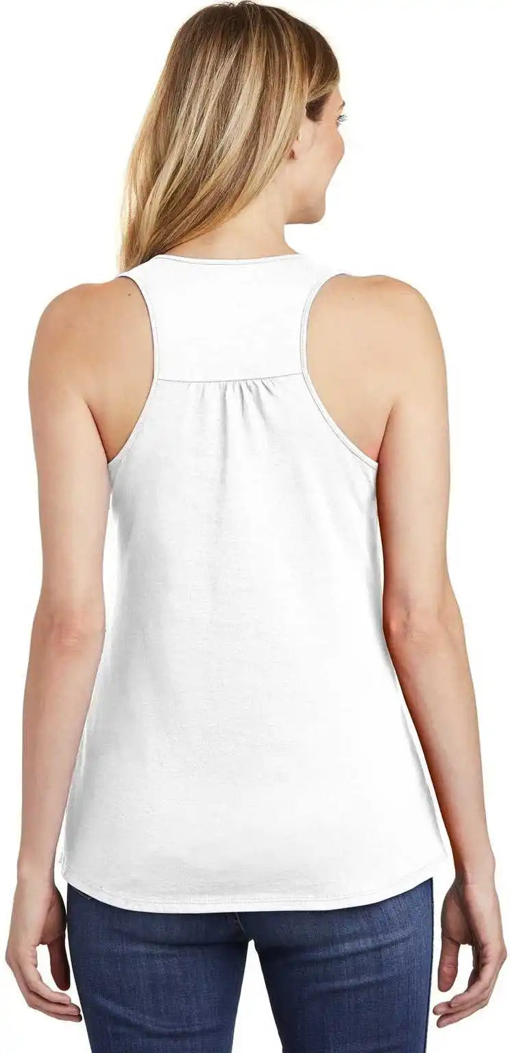 District Dt6302 Women’s V.i.t. Gathered Back Tank - White