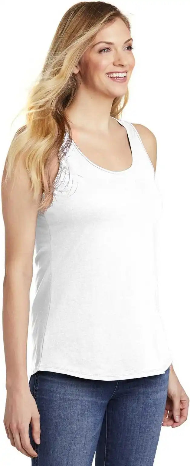 District Dt6302 Women’s V.i.t. Gathered Back Tank - White