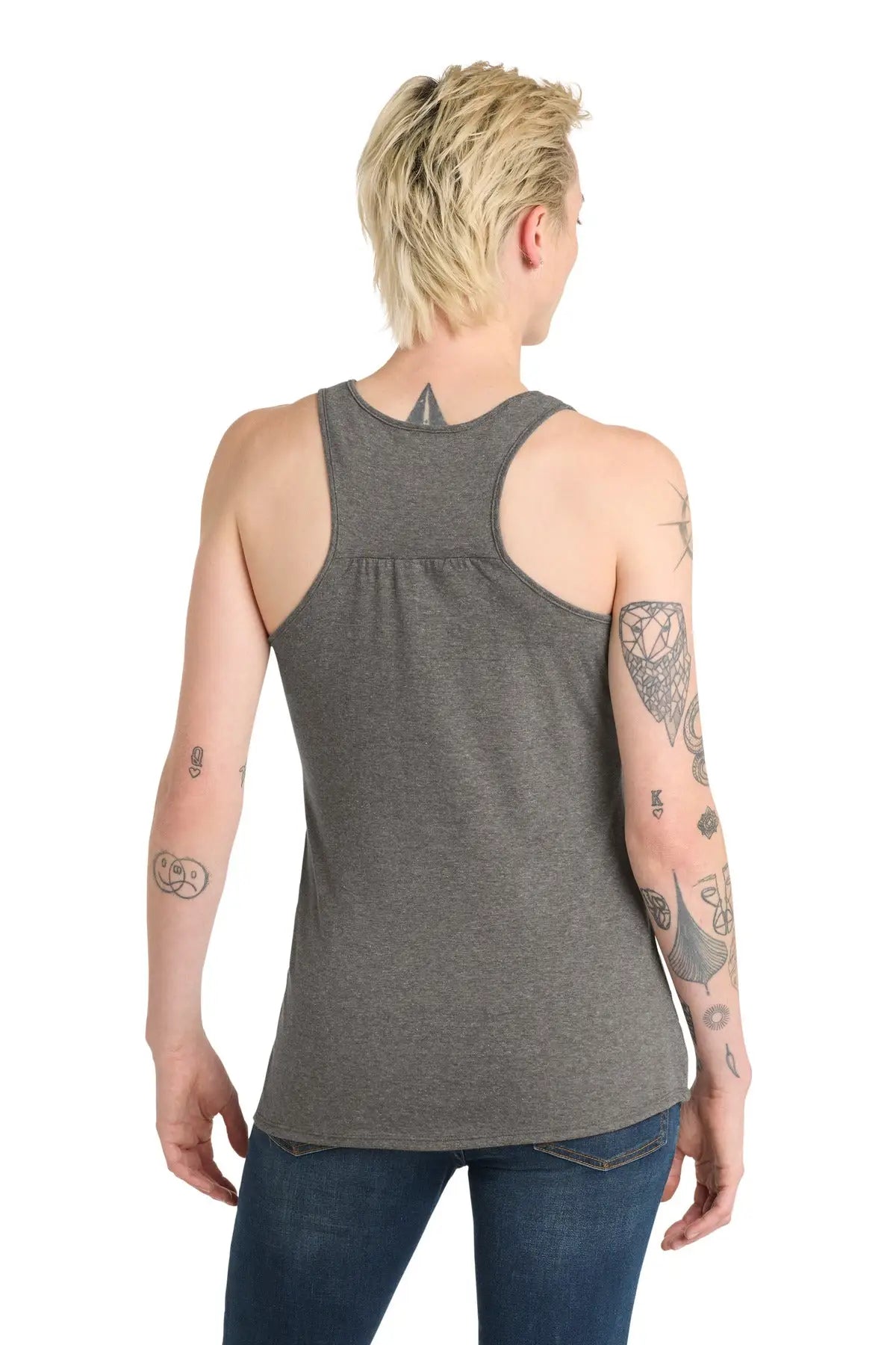 District Dt6302 Women’s V.i.t. Racerback Tank - Gray Frost