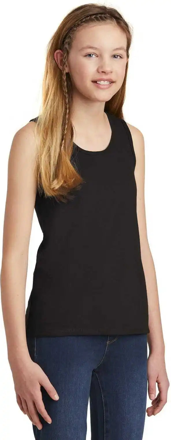 District Dt6303yg Girls V.i.t. Tank Black