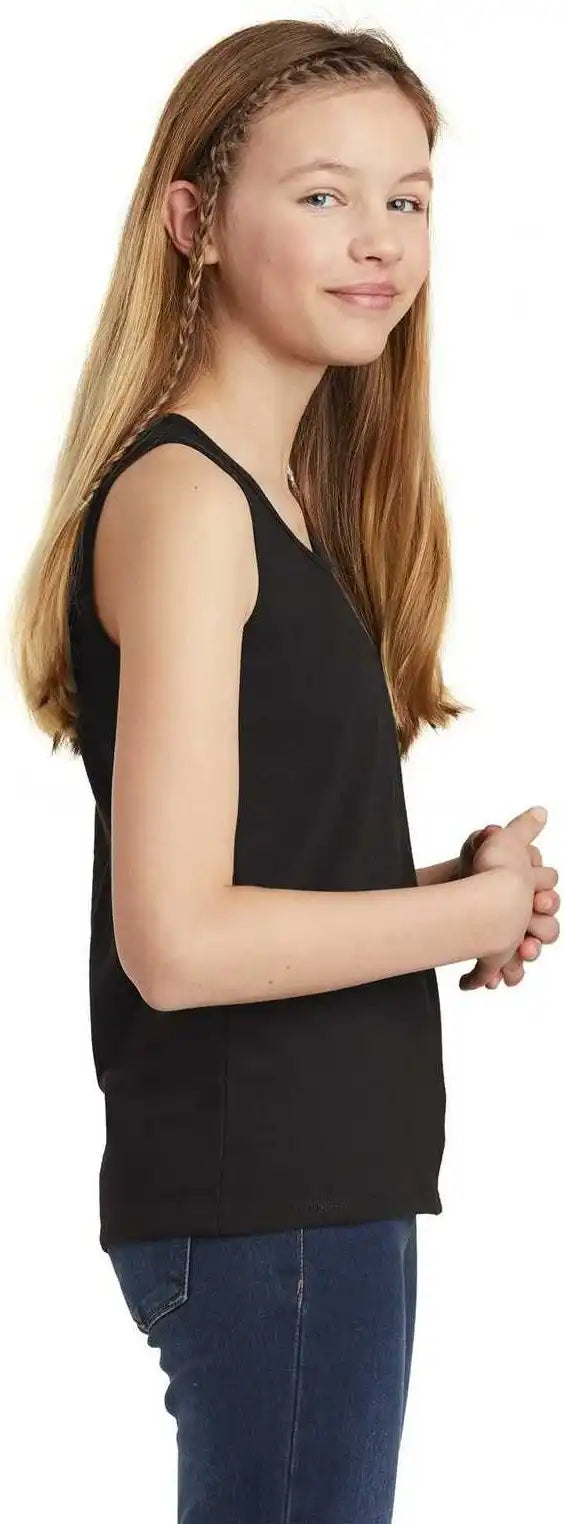 District Dt6303yg Girls V.i.t. Tank Black