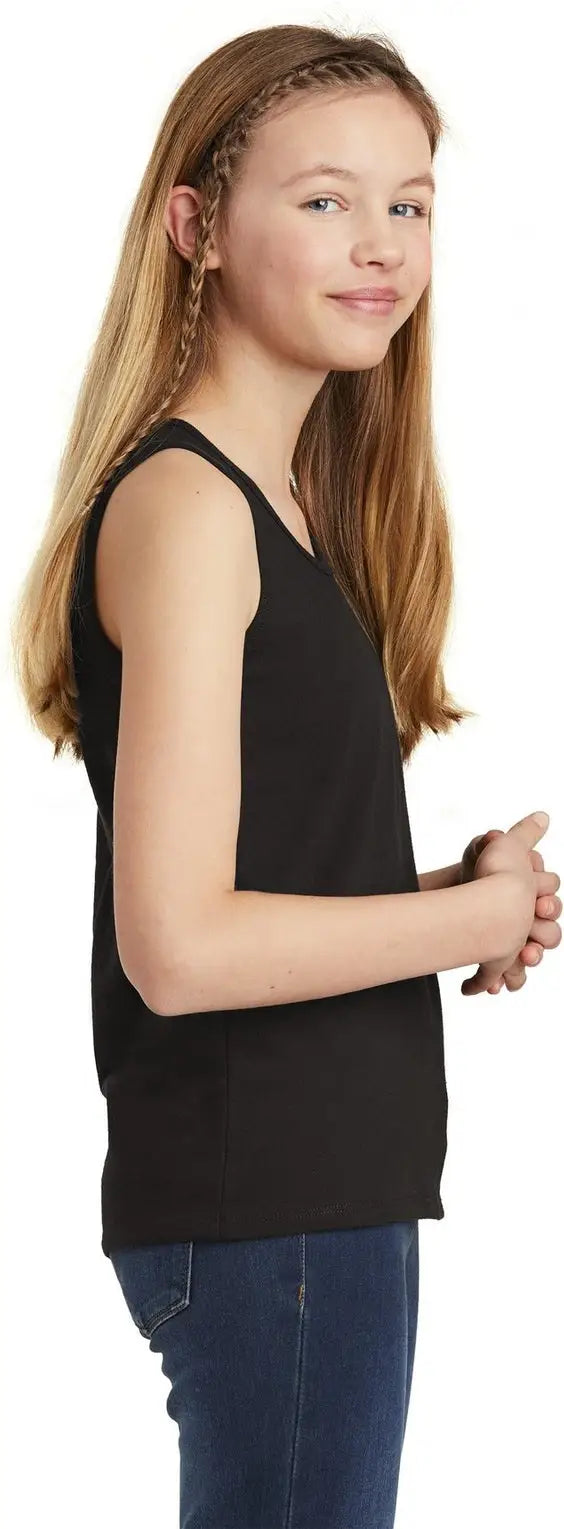 District Dt6303yg Girls V.i.t. Tank - Black