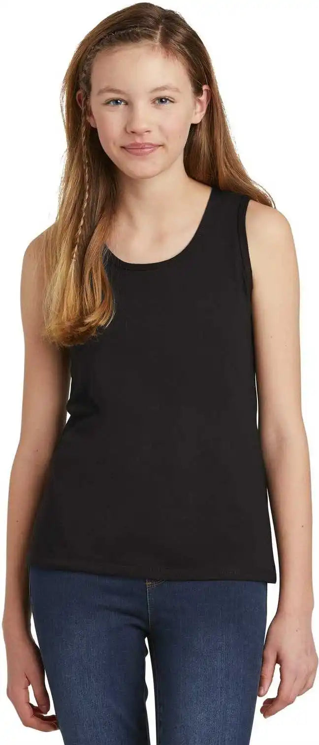 District Dt6303yg Girls V.i.t. Tank Black
